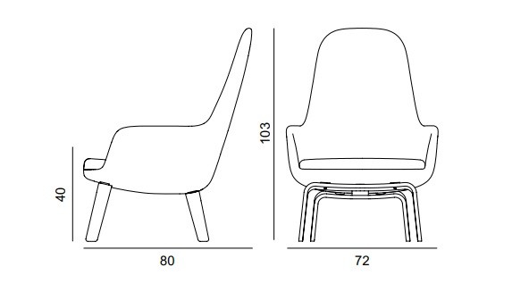 ERA LOUNGE CHAIR HIGH WOOD
