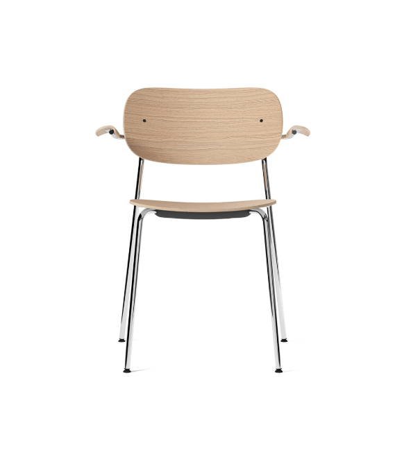 DINING CHAIR W/ARMREST- Chrome