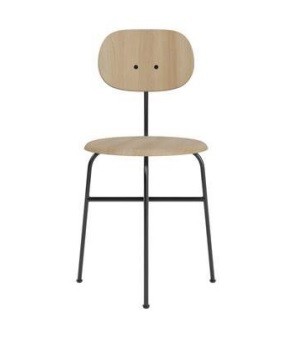 AFTEROOM DINING CHAIR PLUS, BLACK BASE, VENEER SEAT AND BACK