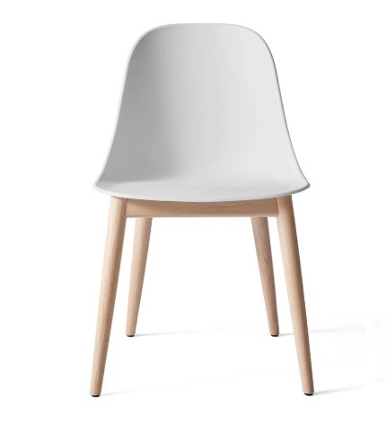 HARBOUR SIDE DINING CHAIR, OAK BASE, PLASTIC SHELL