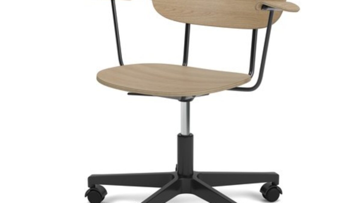 CO TASK CHAIR W/ARMREST, STAR BASE W/CASTERS, BLACK ALUMINIUM