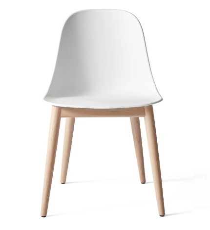 HARBOUR SIDE DINING CHAIR, OAK BASE, PLASTIC SHELL