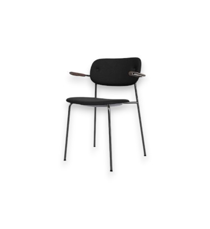 DINING CHAIR W/ARMREST-BLACK BASE