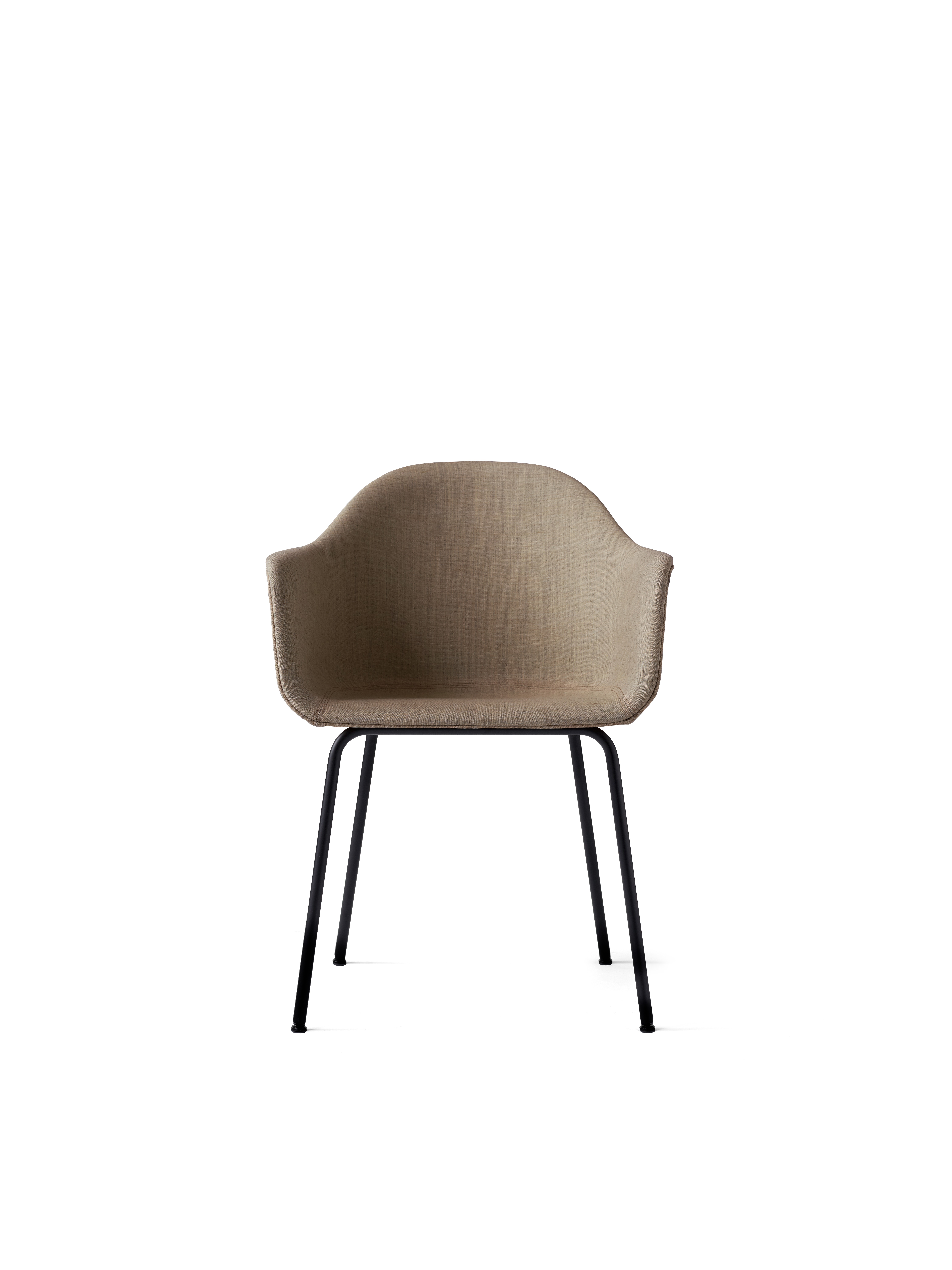 HARBOUR DINING CHAIR, STEEL BASE, UPHOLSTERED SHELL