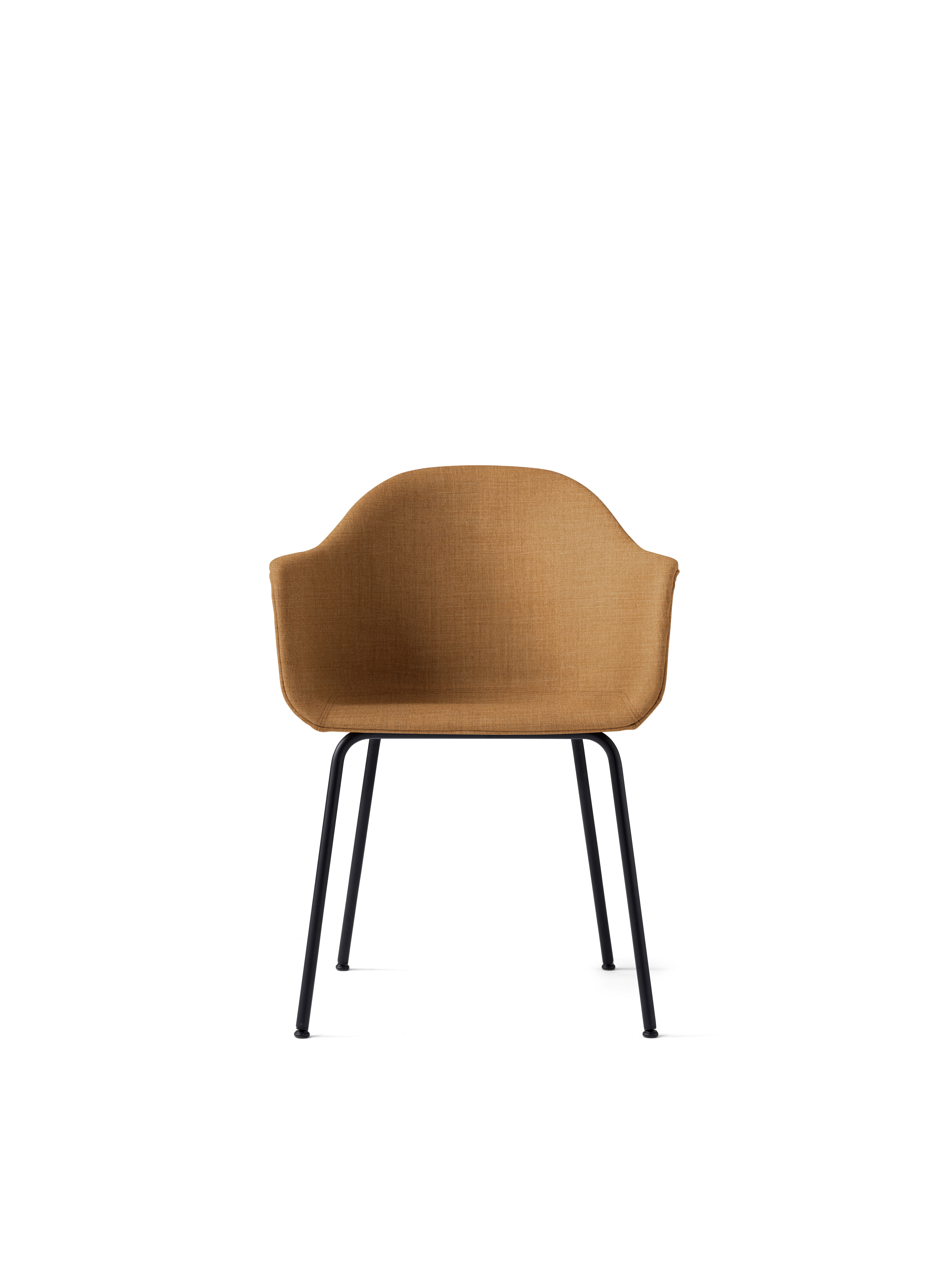 HARBOUR DINING CHAIR, STEEL BASE, UPHOLSTERED SHELL