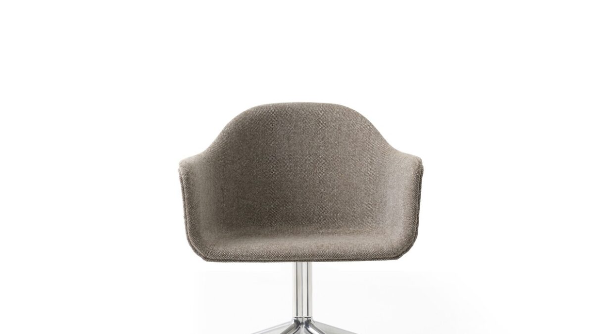 HABOUR DINING CHAIR, STAR BASE W/RETURN, UPHOLSTERED SHELL