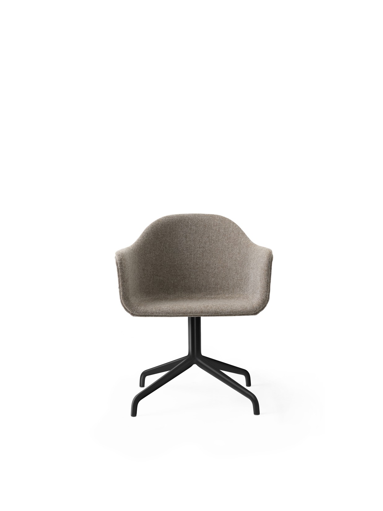 HABOUR DINING CHAIR, STAR BASE W/RETURN, UPHOLSTERED SHELL