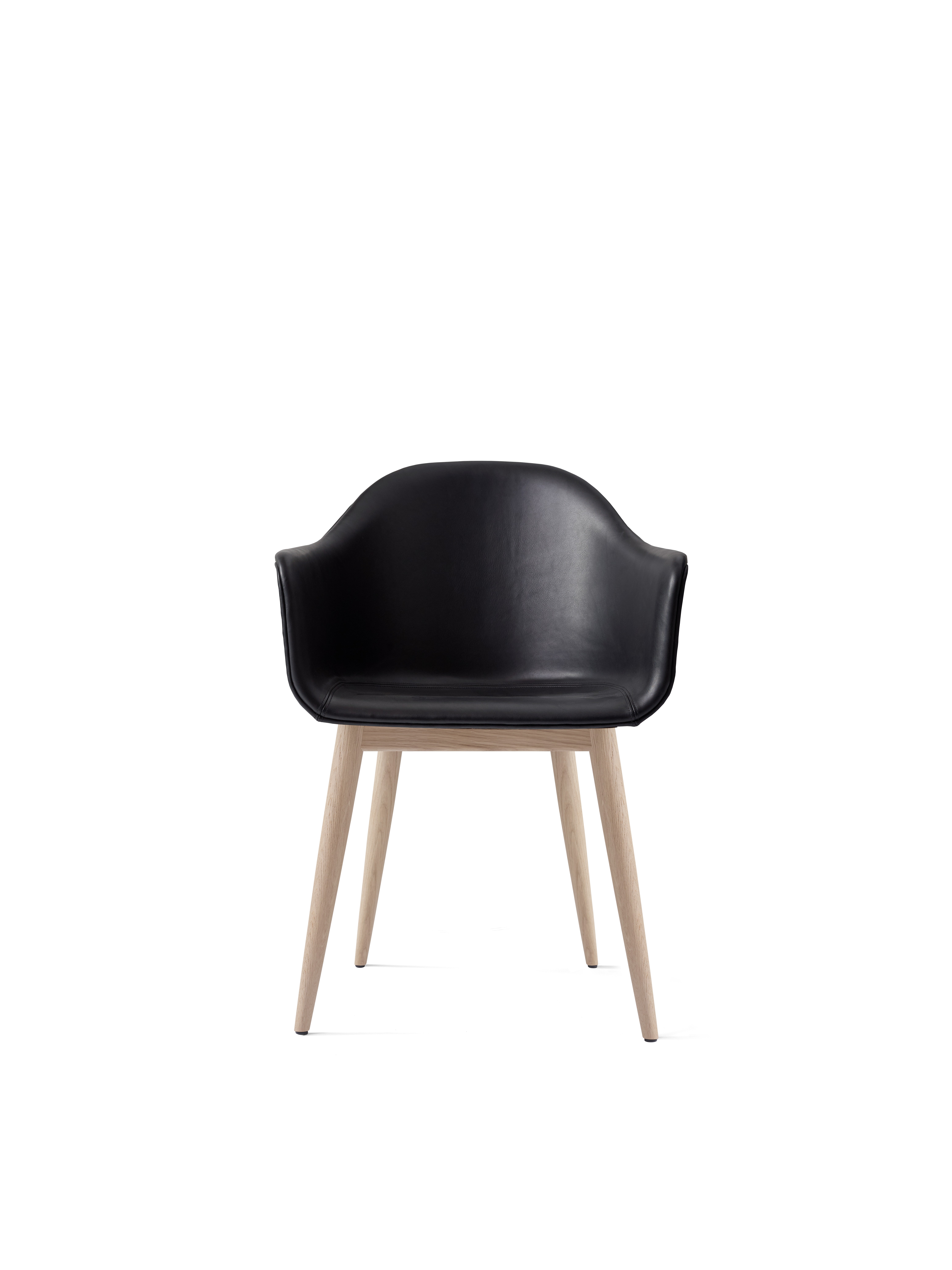 HARBOUR DINING CHAIR, OAK BASE, UPHOLSTERED SHELL