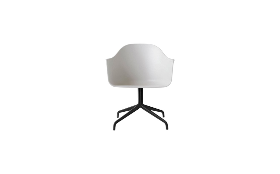 HARBOUR DINING CHAIR, STAR BASE W/RETURN, PLASTIC SHELL