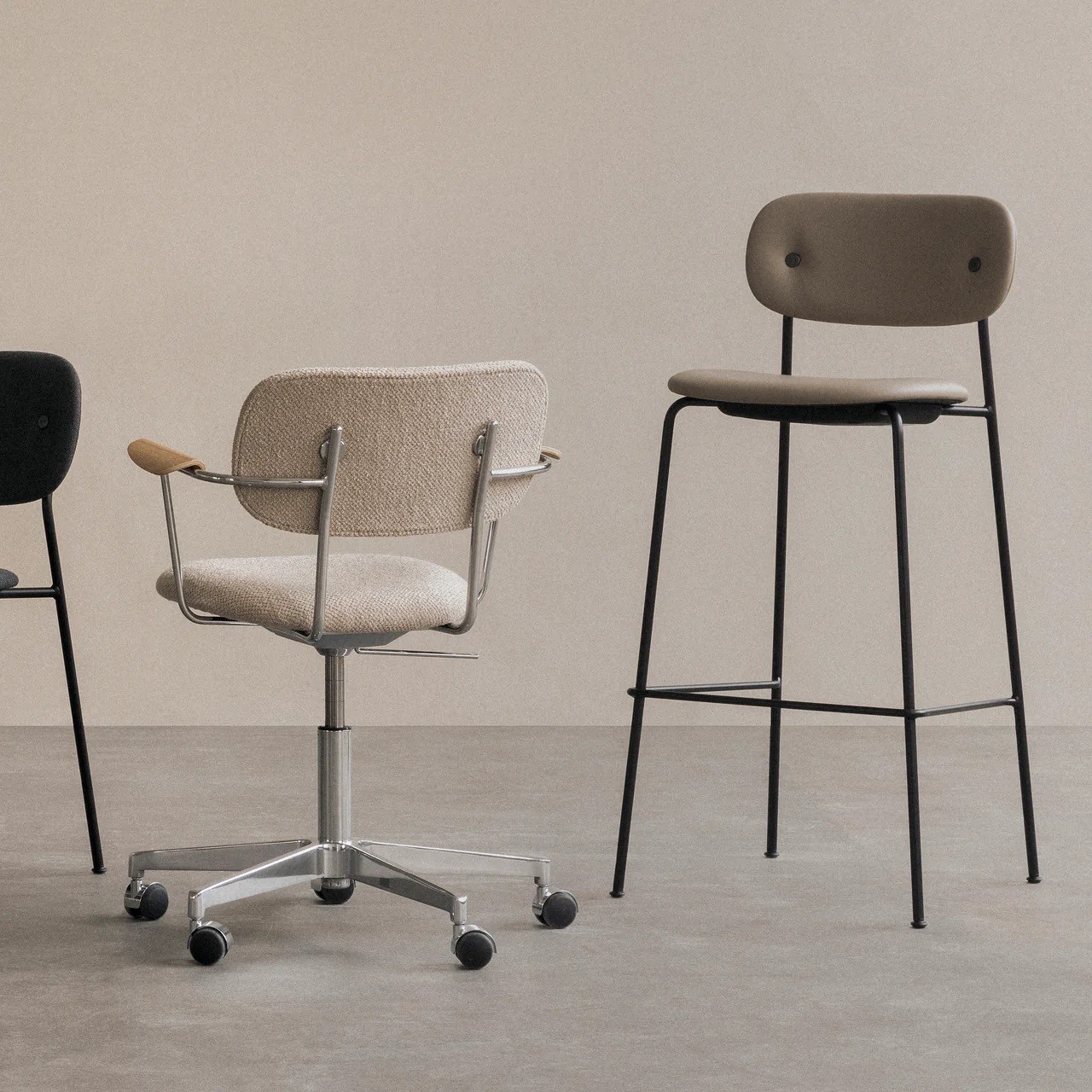 CO COUNTER CHAIR, UPHOLSTERED SEAT AND BACK