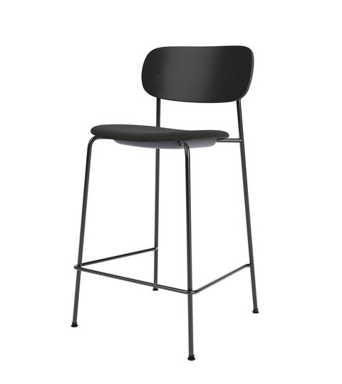 CO BAR CHAIR, UPHOLSTERED SEAT, OAK BACK