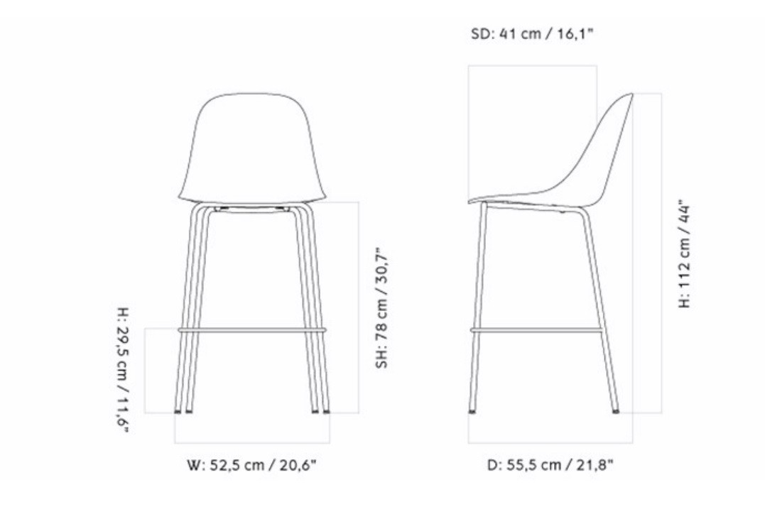 HARBOUR SIDE BAR CHAIR, UPHOLSTERED SHELL