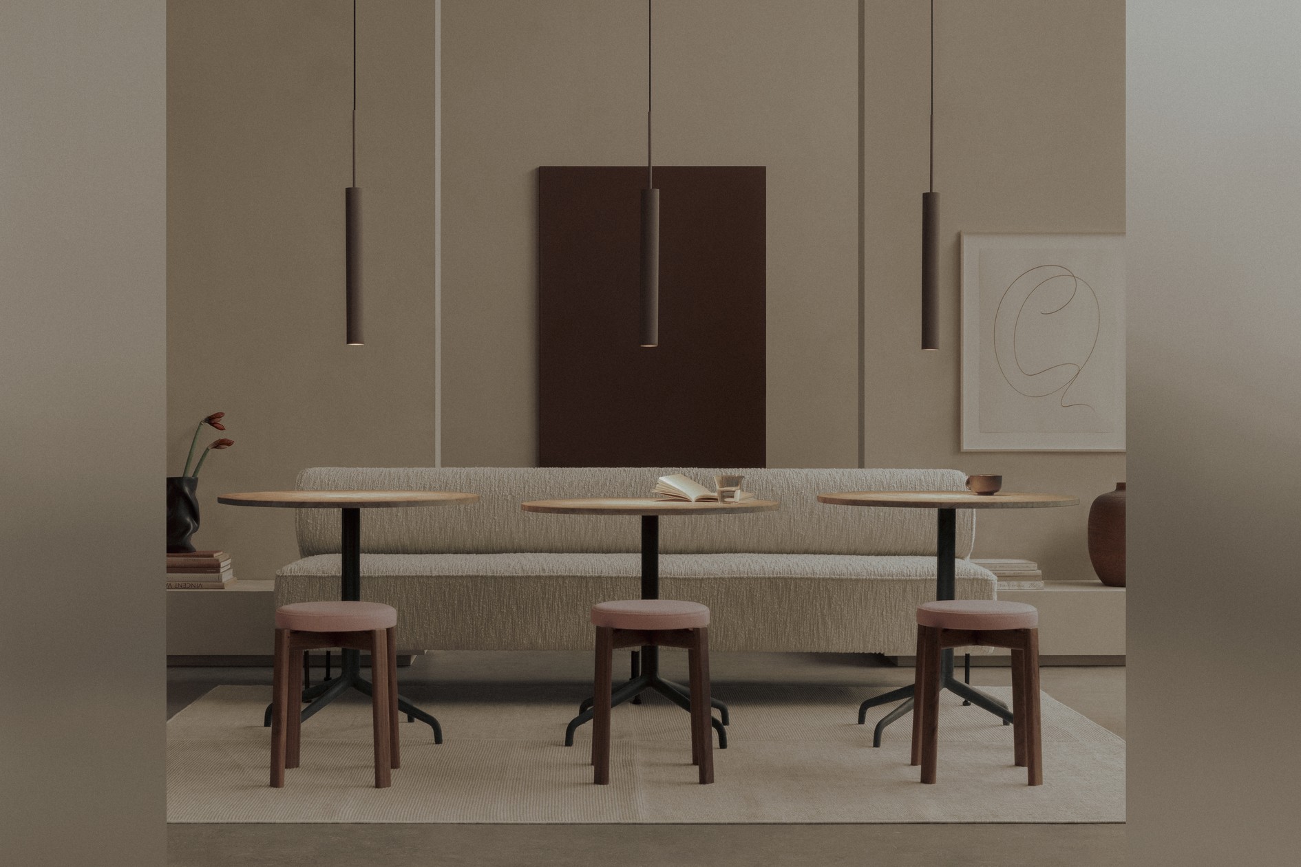 PASSAGE STOOL UPHOLSTERED SEAT