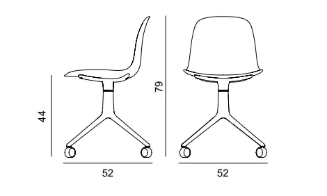 FORM CHAIR SWIVEL 4W FULL UPHOLSTERY ALU