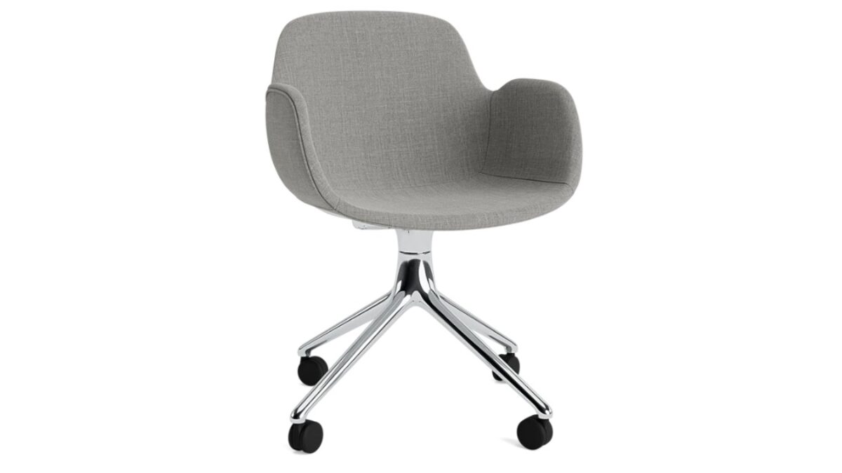 FORM ARMCHAIR SWIVEL 4W FULL UPHOLSTERY ALU