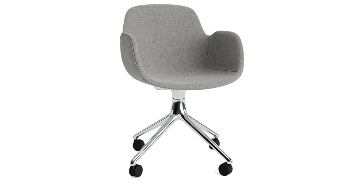 FORM ARMCHAIR SWIVEL 4W FULL UPHOLSTERY ALU