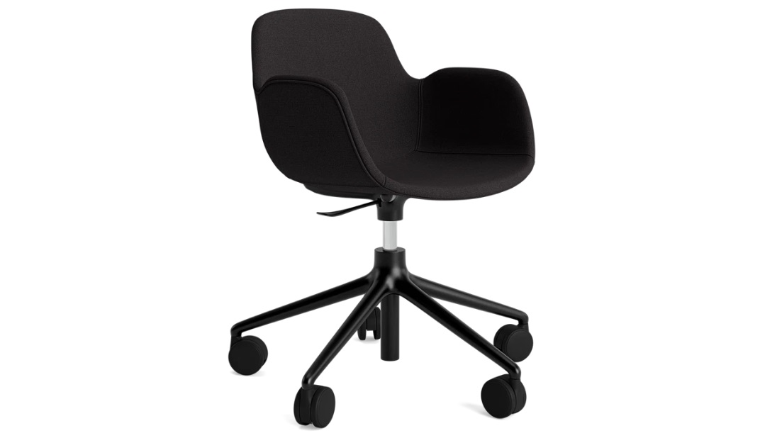 FORM ARMCHAIR SWIVEL 5W GAS LIFT FULL UPHOLSTERY ALU