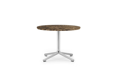 LUNAR TABLE H45 CM ALU/MARBLE