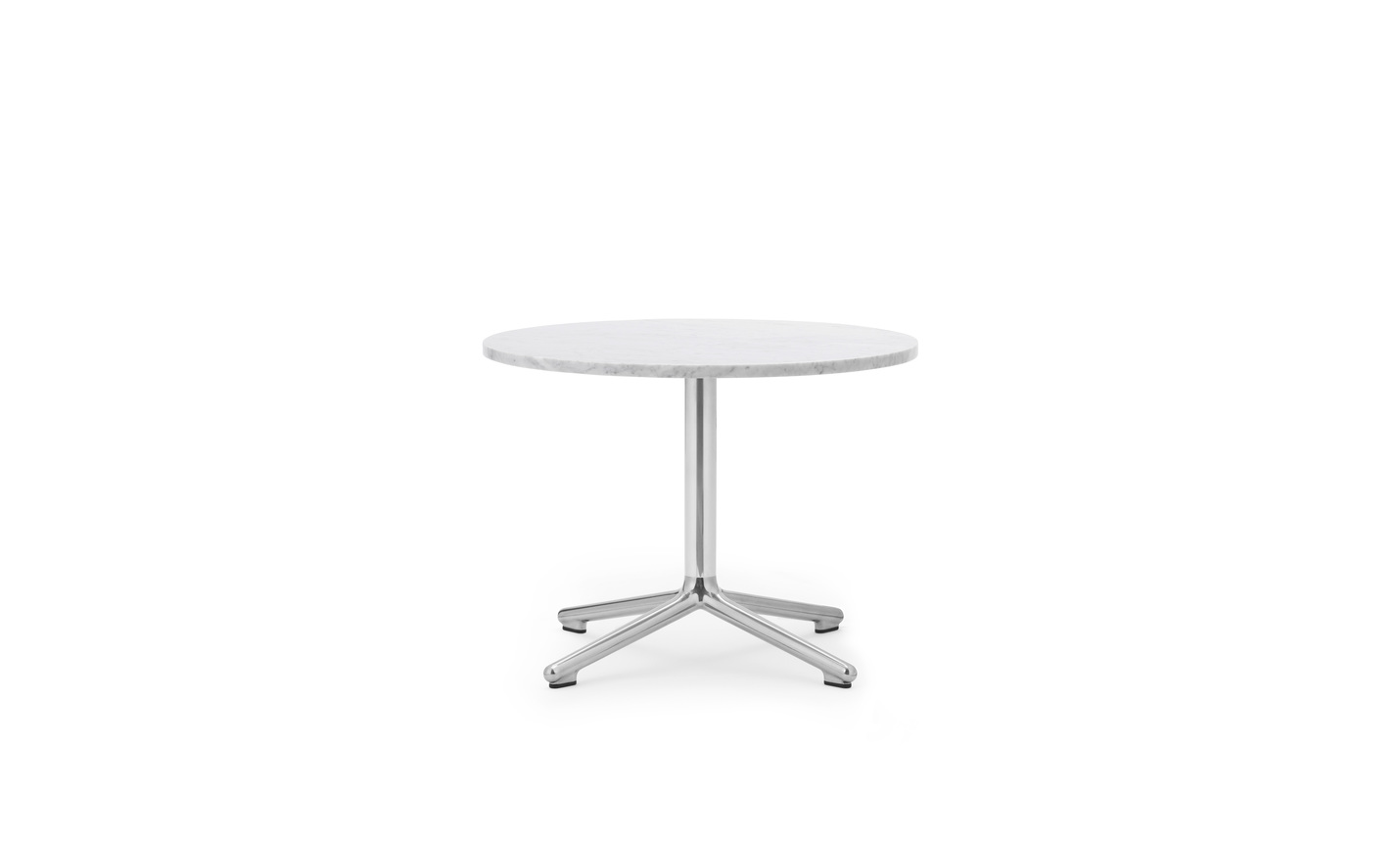 LUNAR TABLE H45 CM ALU/MARBLE