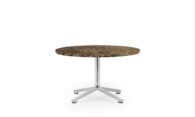 LUNAR TABLE H40 CM ALU/MARBLE