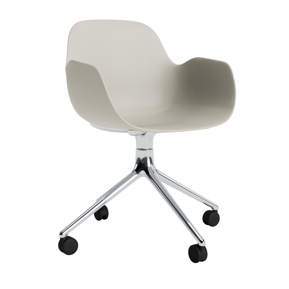 FORM ARMCHAIR SWIVEL 4W ALU