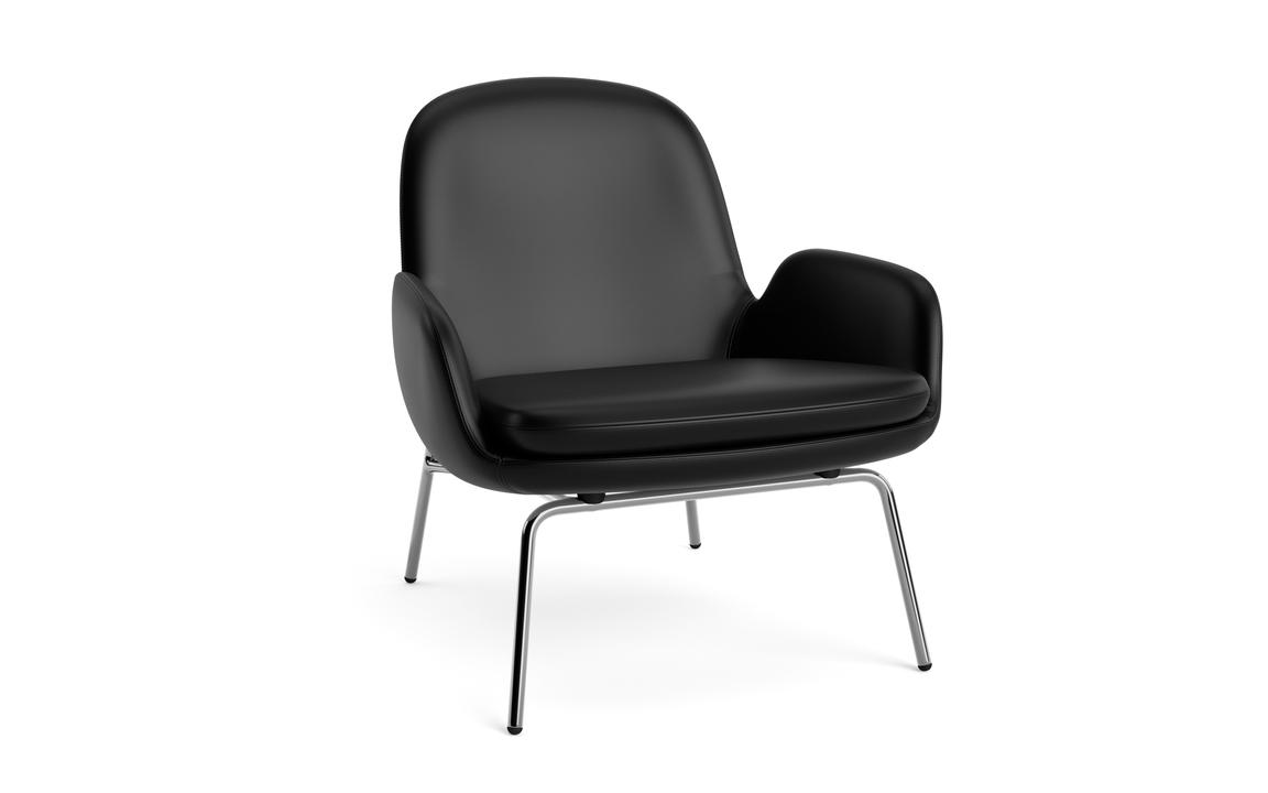 ERA LOUNGE CHAIR LOW STEEL & CHROME