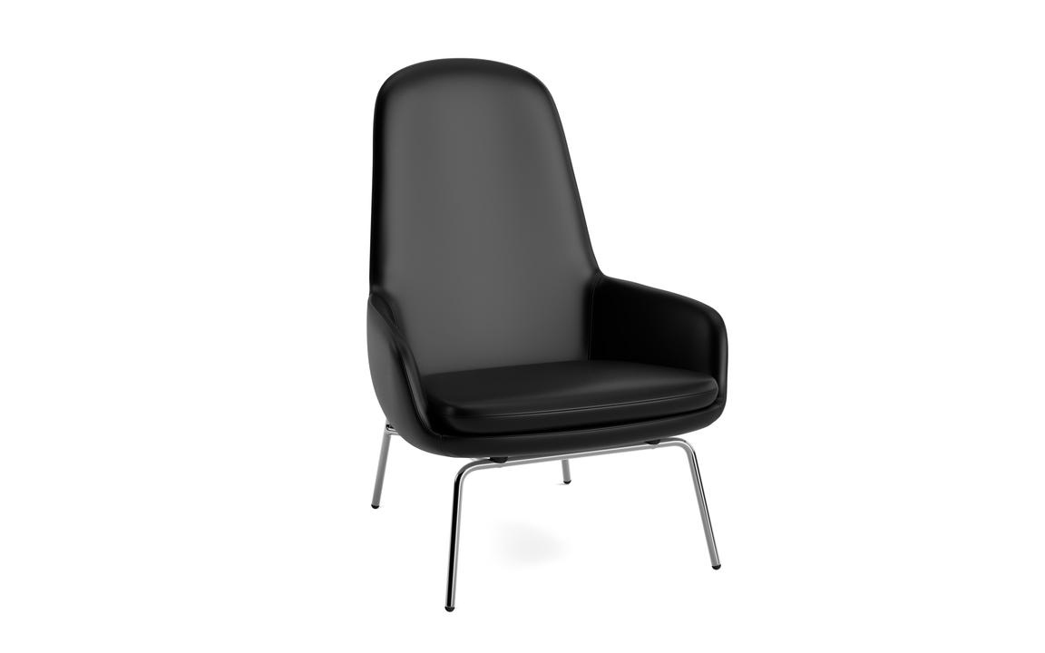 ERA LOUNGE CHAIR HIGH STEEL & CHROME
