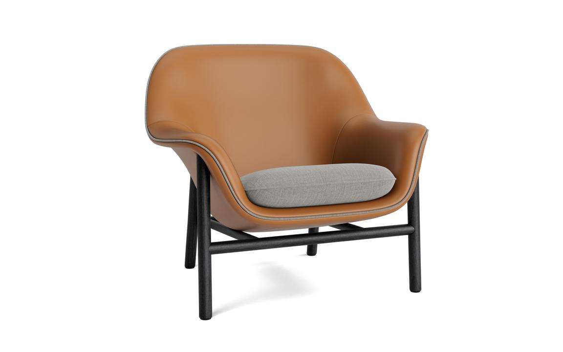 DRAPE LOUNGE CHAIR LOW WOOD