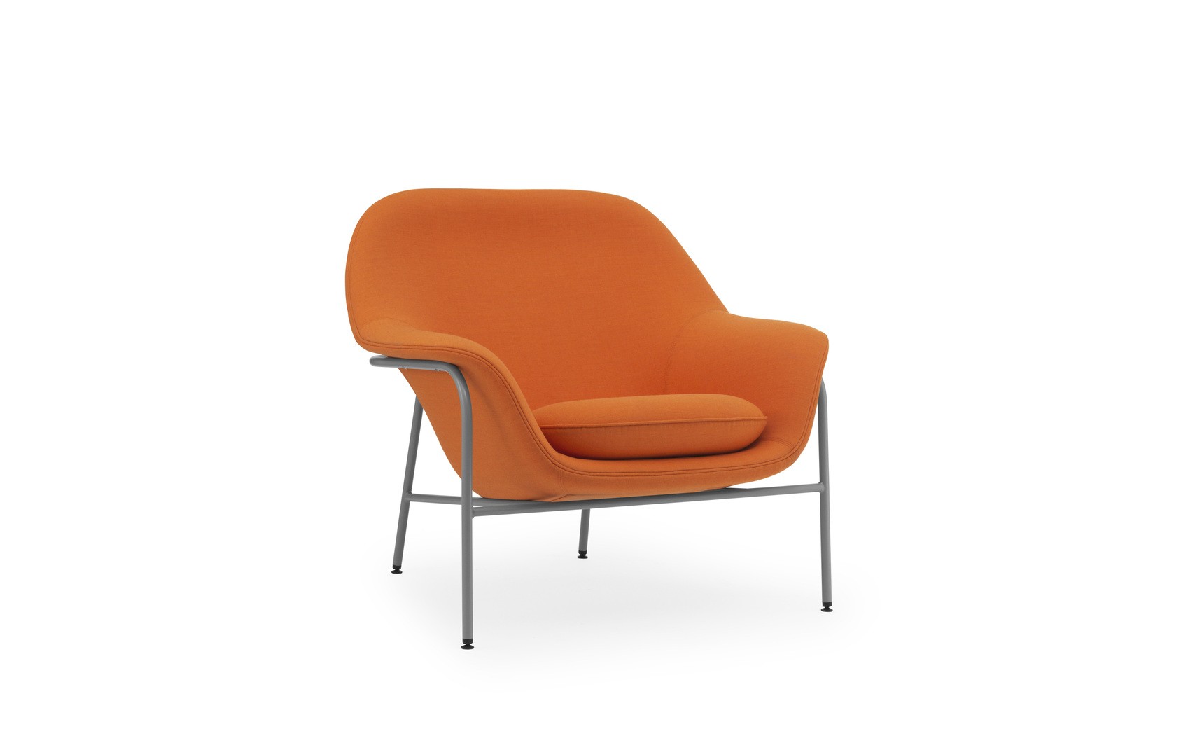 DRAPE LOUNGE CHAIR LOW STEEL