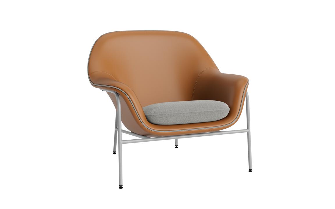 DRAPE LOUNGE CHAIR LOW STEEL