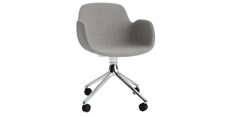 FORM ARMCHAIR SWIVEL 4W FULL UPHOLSTERY ALU