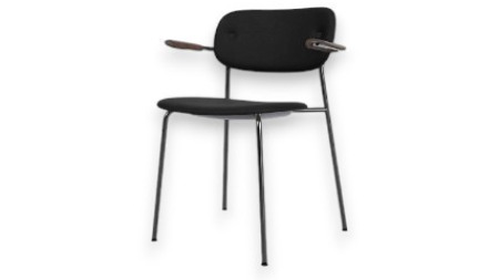 DINING CHAIR W/ARMREST-BLACK BASE