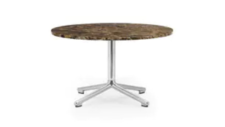 LUNAR TABLE H40 CM ALU/MARBLE