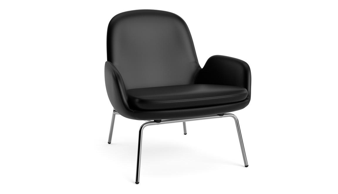 ERA LOUNGE CHAIR LOW STEEL & CHROME