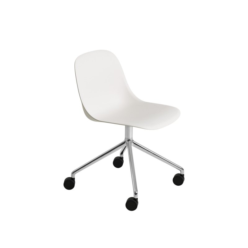Fiber Side Chair Swivel Base w. Castors