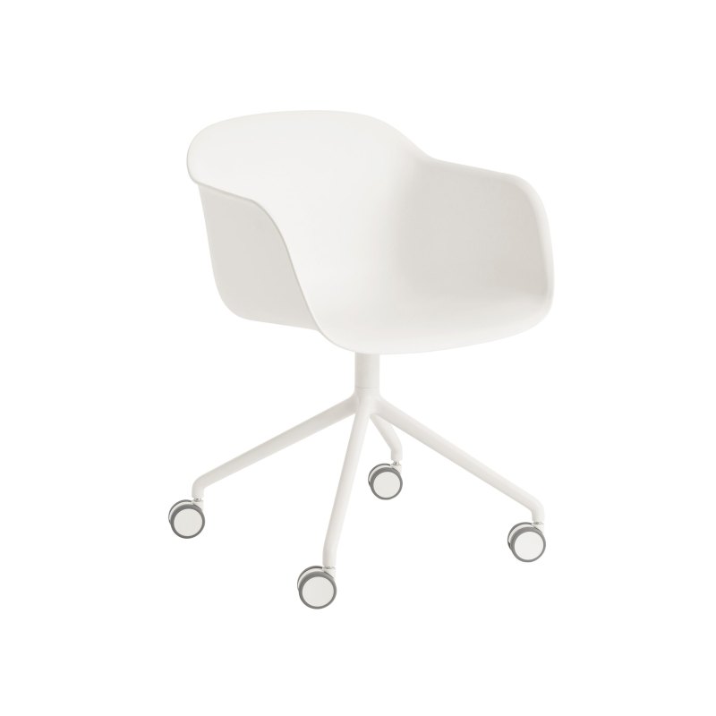 Fiber Armchair Swivel Base w. Castors