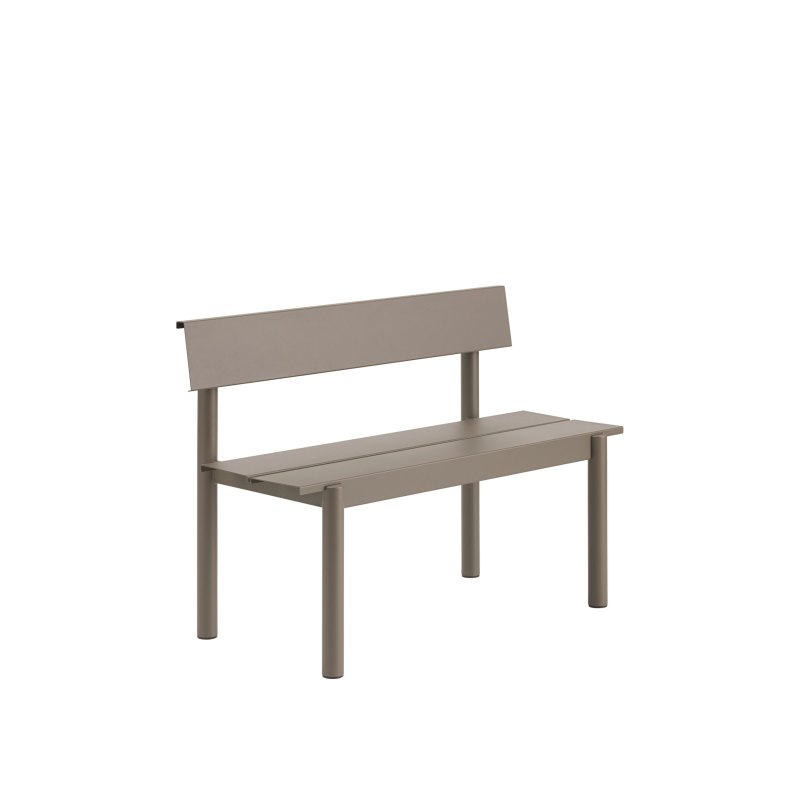 Linear Steel Bench w. Backrest